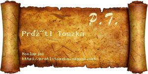 Prátl Toszka névjegykártya